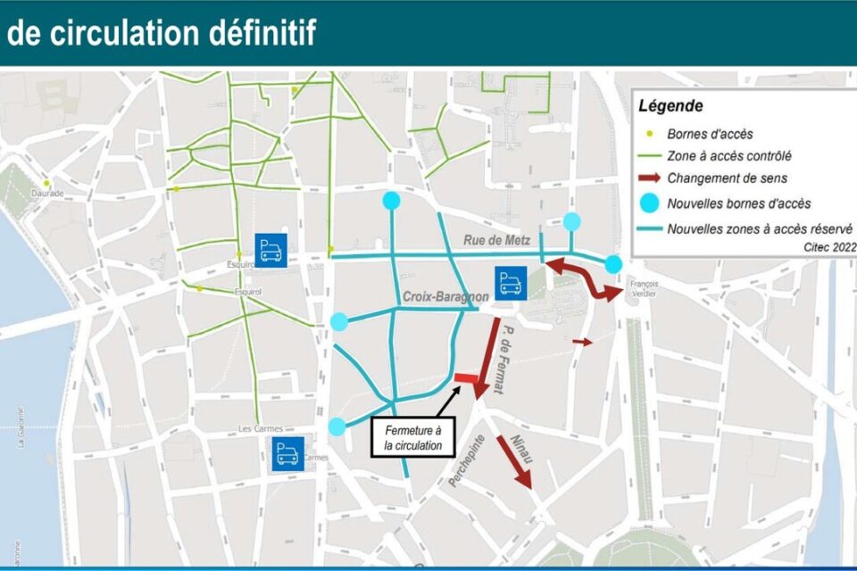 Le plan de circulation définitif qui sera appliqué après les travaux.